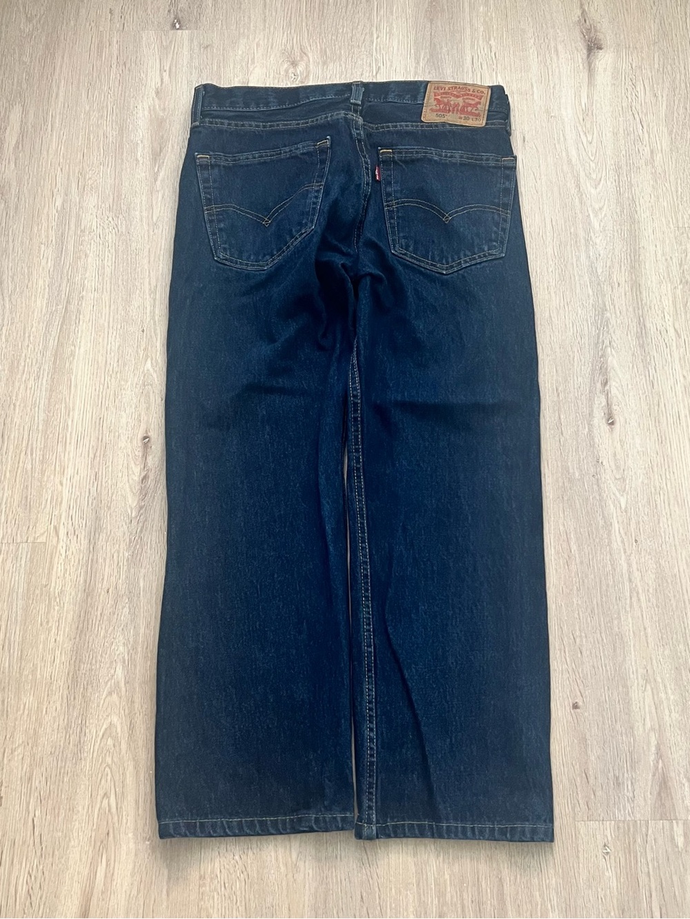 Levi's 505 Regular Fit Jeans Men 30x30 Dark Wash Straight Leg Denim (Fits 32x26)